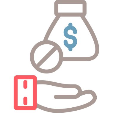 Dolar. Web simgesi basit tasarım