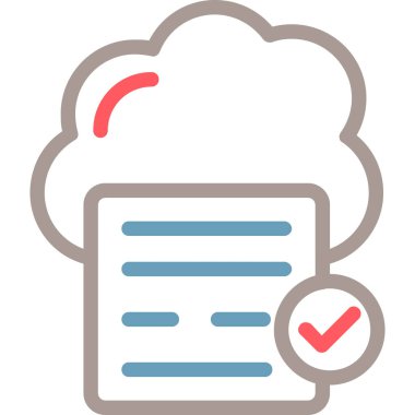 Bulut. Web simgesi basit illüstrasyon