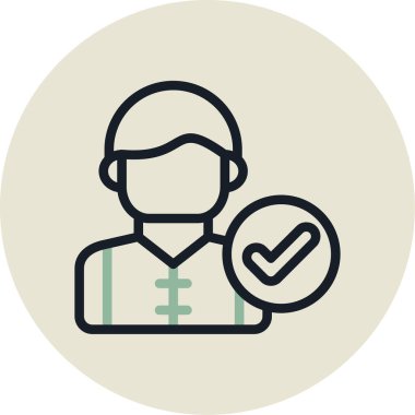 Avatar man simgesi vektör illüstrasyonu