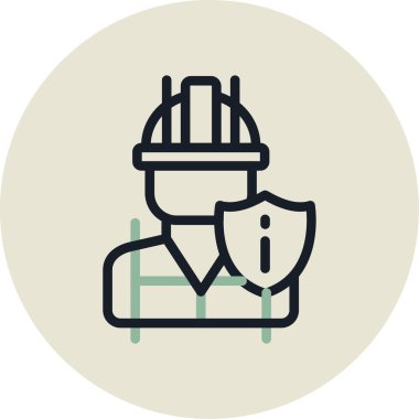 Kask simgesi vektör illüstrasyonu