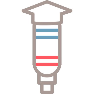 Test tüpü simgesi. Web için basit matara vektör simgeleri çizimi