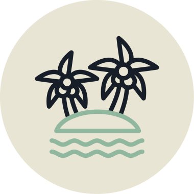 palmiye ağacı web vektör simgesi