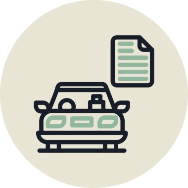 Araba servisi. Basit illüstrasyon