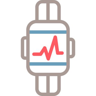 Nabız çizgisi simgesi, vektör illüstrasyonu