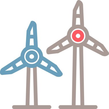 rüzgar gücü simgesi, vektör illüstrasyon tasarımı