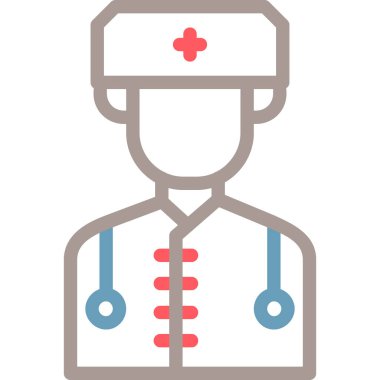 Hastane doktoru. Web simgesi