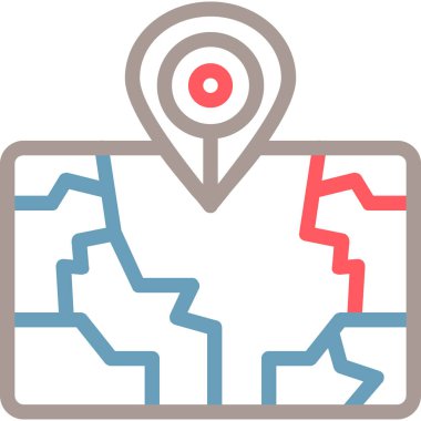 konum pin konumu simgesi doldurulmuş dış hat biçimi