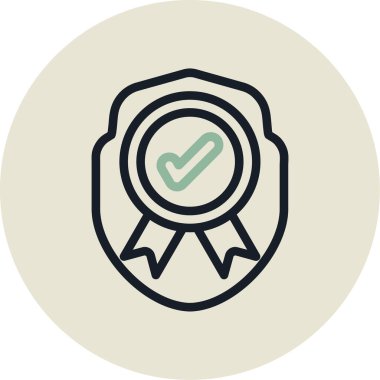 rozet vektör simgesi modern resimleme