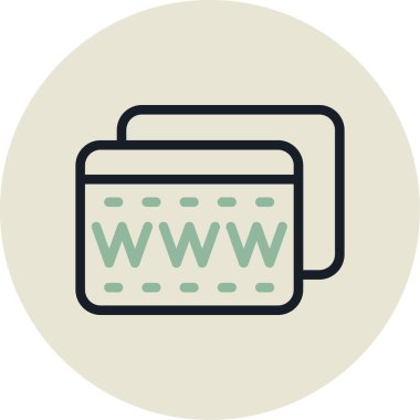 tarayıcı web renk çizgisi vektör simgesi