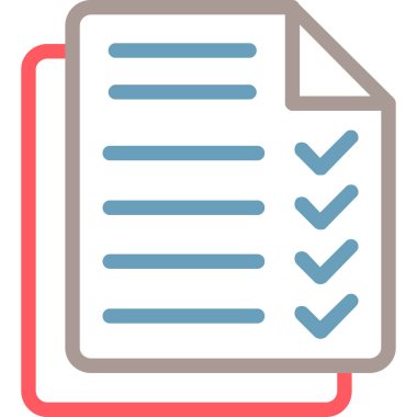 Liste düz vektör simgesi