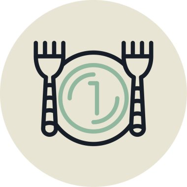 Gıda simgesinin vektör illüstrasyonu