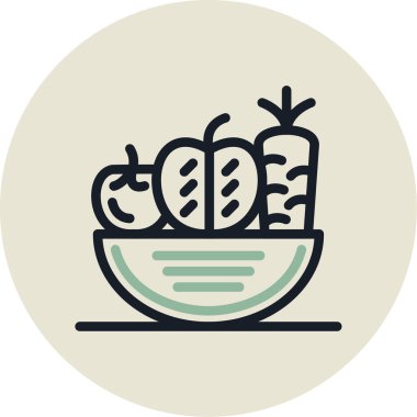 Renkli bir vektör simgesinin çizimi