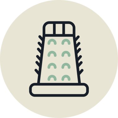 Beyaz arkaplanda yeşil çizgi tuz ikonu izole edildi. Baharat pişirmek. soyut çember