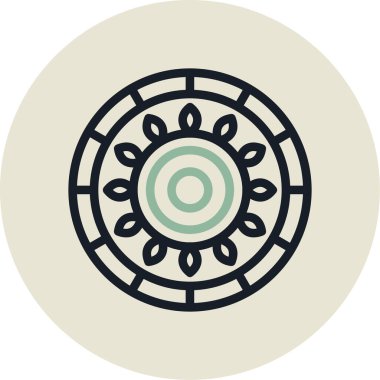 güzel Hint Hint dekoratif ikon vektör illüstrasyon tasarımı