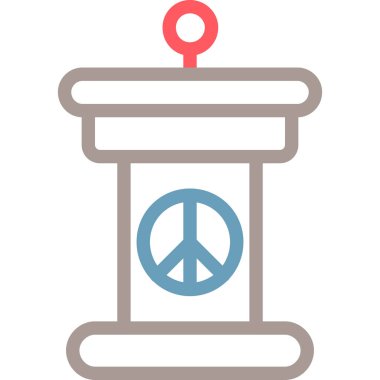 Barış vektör çizgisi simgesi arzusu