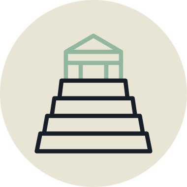 Bina. Web simgesi basit illüstrasyon