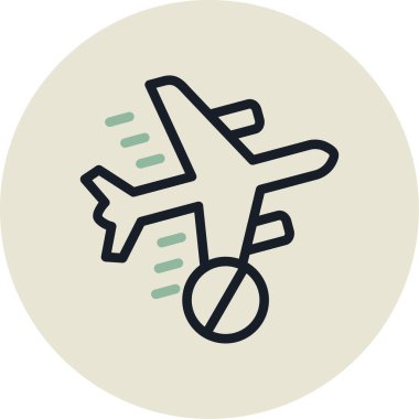 uçak ikonu vektör illüstrasyonu