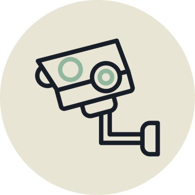 CCTV kamera simgesi vektör illüstrasyonu
