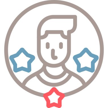 Mutlu Adam. Basit illüstrasyon