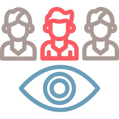 Göz. Web simgesi basit illüstrasyon