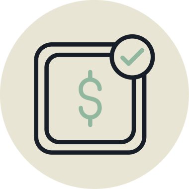 Dolar. Web simgesi basit illüstrasyon