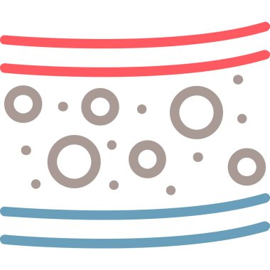 Kırmızı ve mavi noktaların modern bir simgesinin vektör çizimi