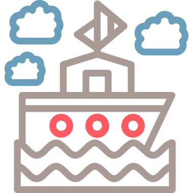 Yolcu gemisi. Basit resimleme