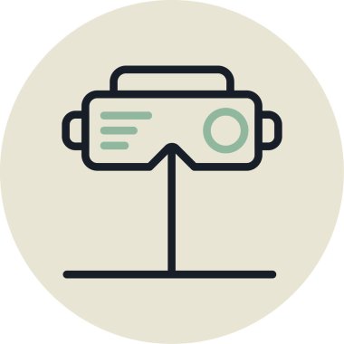 vector illustration of a vr icon