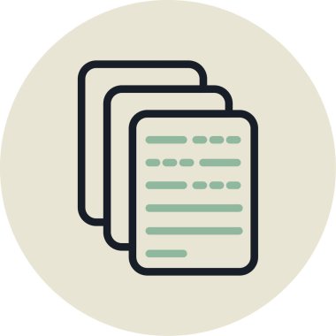 Belge. Web simgesi basit illüstrasyon