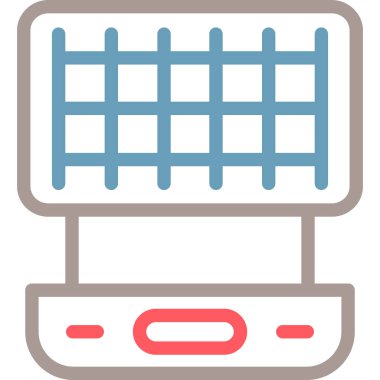 Bilgisayar donanım simgesi ile doldurulmuş ana hatlar biçimi