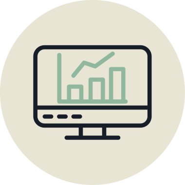 Modern b 'nin vektör illüstrasyonu monitör simgesinden yoksun