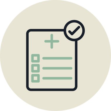 Kontrol listesi simgesi vektör illüstrasyonu.