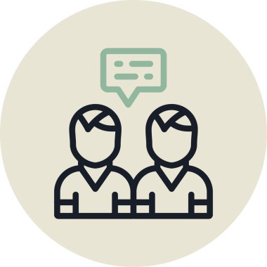 Müşteri hizmet renkli vektör simgesi