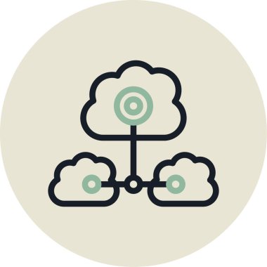 bulut simgesi, vektör illüstrasyonu