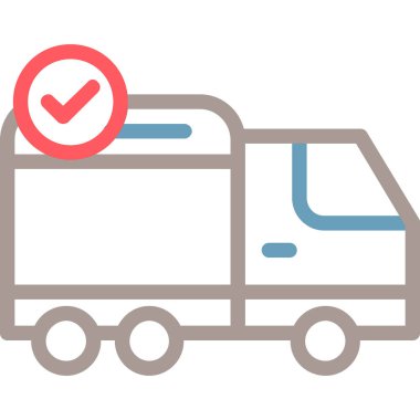 Teslimat. Web simgesi basit illüstrasyon