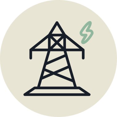 Petrol Rig kutsal kişilerin resmi, vektör çizim