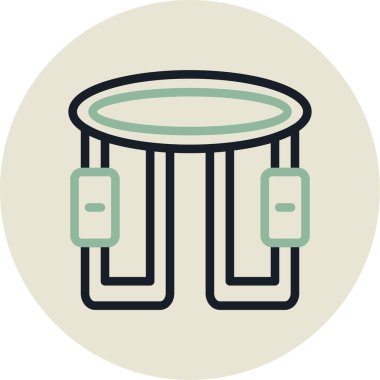 davul. Web simgesi basit illüstrasyon