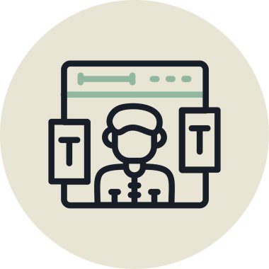 ID kart simgesi vektör illüstrasyonu