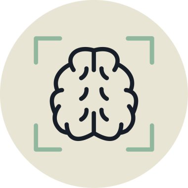 Kolayca değiştirebilen veya düzenleyebilen Beyin Vektörü simgesi