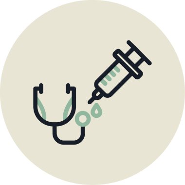 Şırınga ikonu vektör çizimi