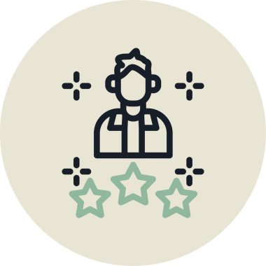 Moda Biçimli Avatar Simgesi İzole Arkaplan