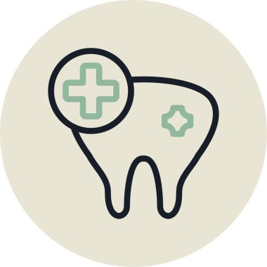 diş simgesi, modern vektör çizimi tasarımı