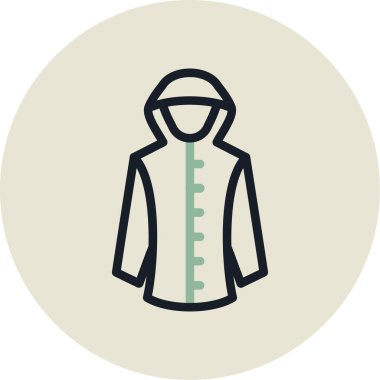 Kışlık ceket vektör simgesi düzenlenebilir