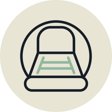 Bir sandalye simgesinin vektör illüstrasyonu