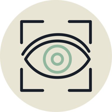 Göz simgesi vektör illüstrasyonu