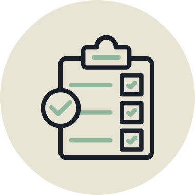 Kontrol listesi. Web simgesi basit tasarım