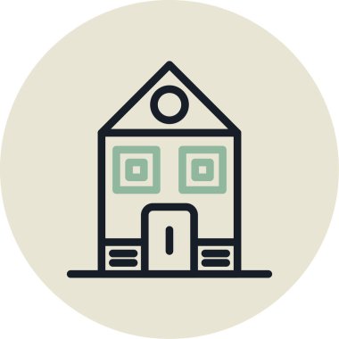 Ev. Web simgesi basit illüstrasyon