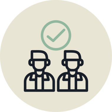 İnsanların vektör illüstrasyonu simgesi, takım çalışması konsepti