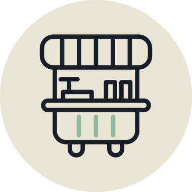 cart vector icon modern simple illustration