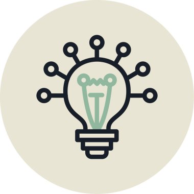 Bir fikrim var. Web simgesi basit illüstrasyon